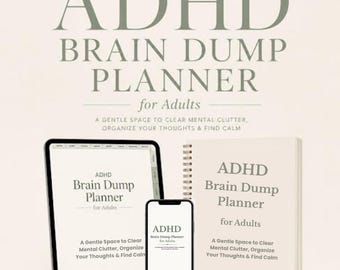 ADHD Brain Dump Planner for Adults | Mental Reset Planner | Digital Planner for GoodNotes | A4 & US Letter PDF
