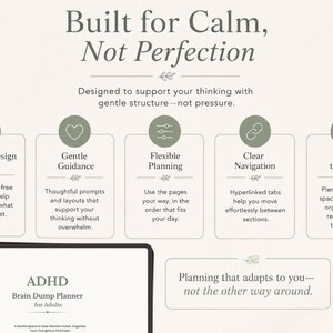 ADHD Brain Dump Planner for Adults | Mental Reset Planner | Digital Planner for GoodNotes | A4 & US Letter PDF image 8