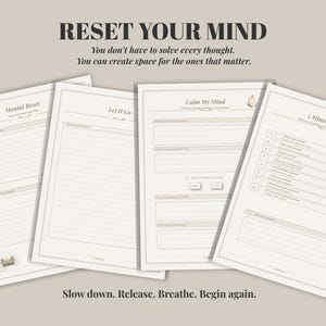 ADHD Overthinking Journal | Brain Dump & Mental Reset Planner | ADHD Focus Journal | Digital Download image 5