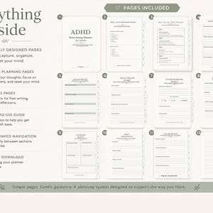 ADHD Brain Dump Planner for Adults | Mental Reset Planner | Digital Planner for GoodNotes | A4 & US Letter PDF image 6