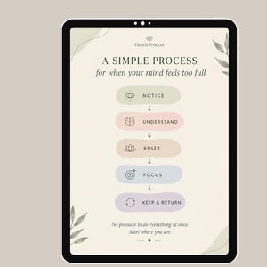 ADHD Overthinking Journal | Brain Dump & Mental Reset Planner | ADHD Focus Journal | Digital Download image 8