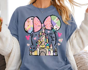 Camiseta personalizada del Castillo de Minnie Mouse de Disney, Camiseta de Disney, Camiseta de Disneyland, Camiseta familiar de Magic Kingdom, Camiseta de Disney, Camiseta de Magic Kingdom