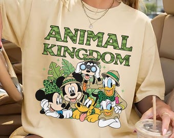 Camiseta personalizada de Disney Mickey & Friends Animal Kingdom Safari Mode, Camiseta de regalo Let's Get Wild, Disneyland Holiday Family, Walt Disney World