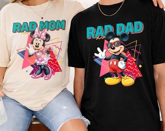 Camiseta personalizada Comfort Colors de Mickey y Minnie, camiseta "Mamá genial y genial como mamá", Día de la Madre en Disneyworld, camiseta Disney para mamá e hijo/a