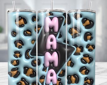 Retro Checkered Mama Tumbler Wrap, Gothic Coquette Mama Tumbler Sublimation, Retro Grunge Mom 20oz Skinny Tumbler Girly Bow Digital Download