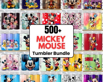 Paquete de envolturas para vasos de Mickey Mouse, sublimación de Mickey Mouse, vaso de Minnie de 20 oz, imagen PNG de Mickey Mouse de dibujos animados, descarga instantánea de vasos de Mickey Mouse
