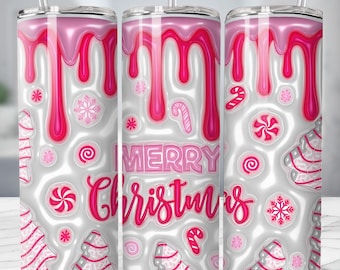 Christmas Tumbler Wrap, 20oz Skinny Tumbler Sublimation Design, Christmas Tumbler PNG, Merry Christmas Tumbler Wrap, Digital Download