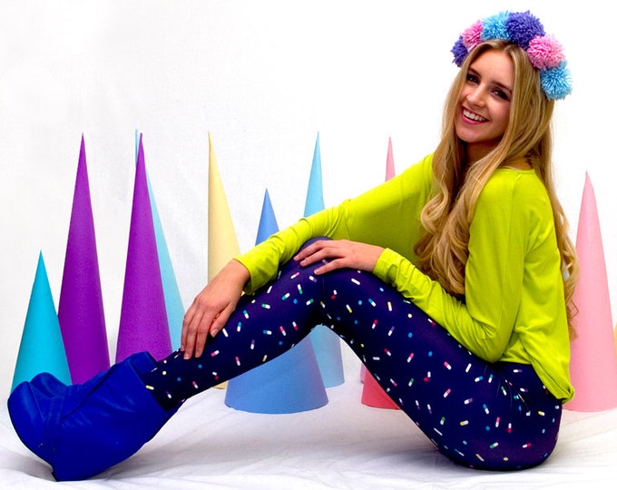 Womens Leggings Popping Pills Print Leggings M/L Etsy