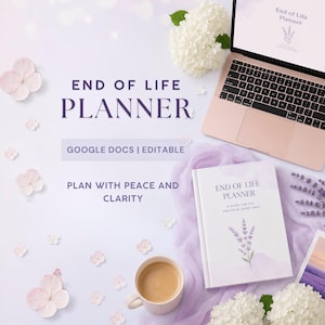 End Of Life Planner Google Docs Editable Funeral Planner And Estate Organizer For Essential Docs Just In Case Planner Final  Wishes