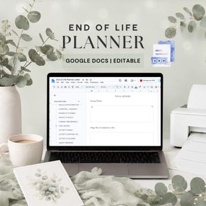 Planificateur de fin de vie (Google Docs), classeur d'urgence familial modifiable, dernières volontés, guide de planification successorale, au cas où, organisateur de patrimoine