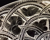 Rene Lalique Designed Pinsons Finches Glass Centerpiece Bowl, Great Condition