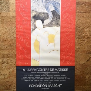 Vintage Fondation Maeght 1969 Henri Matisse Lithograph Exhibition Poster 29”