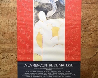 Vintage Fondation Maeght 1969 Henri Matisse Lithograph Exhibition Poster 29”