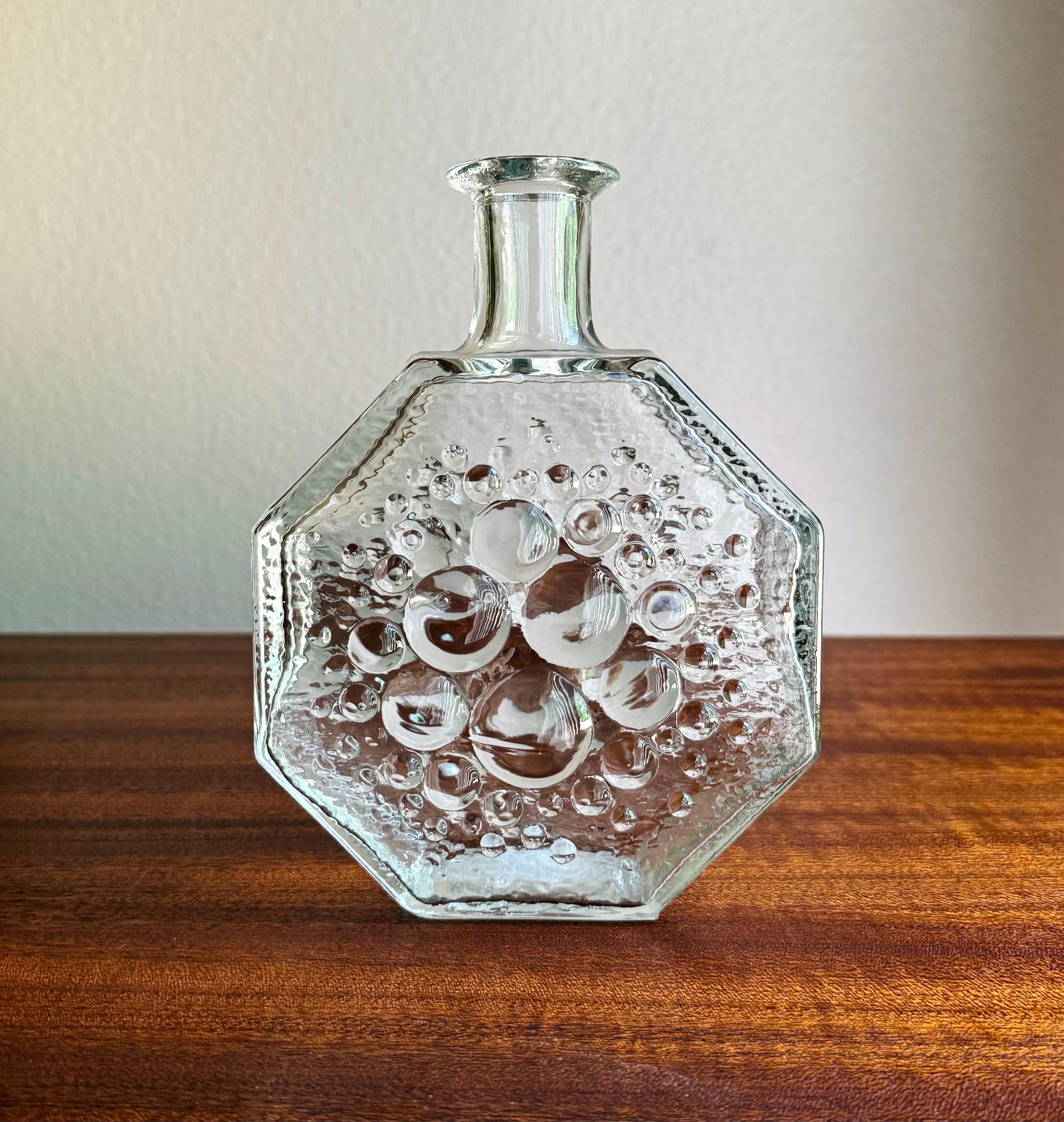 Vintage Nanny Still Stella Polaris Riihimäen Lasi Clear Glass Vase
