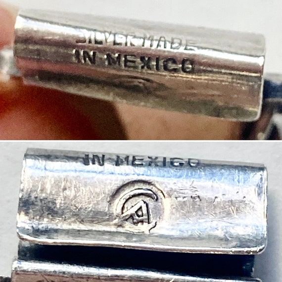Antique Mexican Art Deco Sterling Silver Bracelet… - image 9
