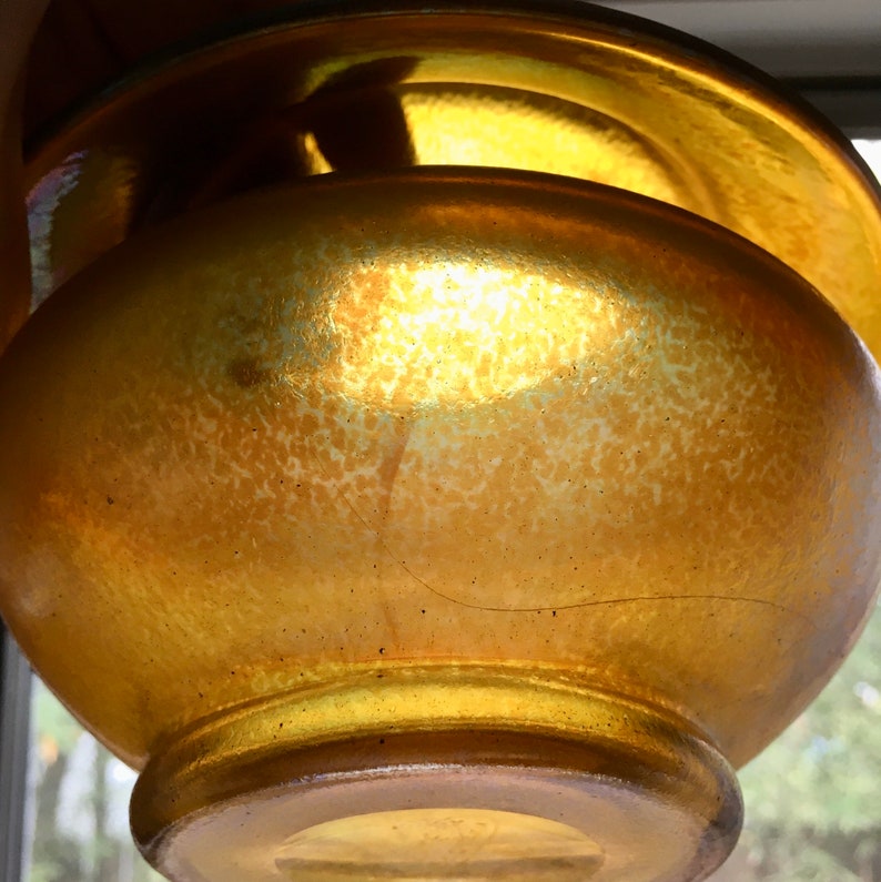 Antique Loetz Candia Silberiris Vase Bowl 1900 Bohemian Art Nouveau Jugendstil