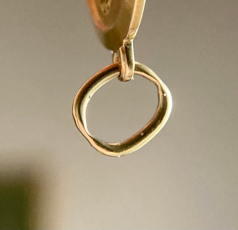 Vintage 18K Yellow Gold Raphael Cupid Medallion Charm Pendant 2.2g Valentine image 8