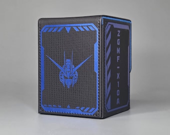 Freedom Unit Inspired Gundam Deck Box for TCG Cards | Card Storage Box