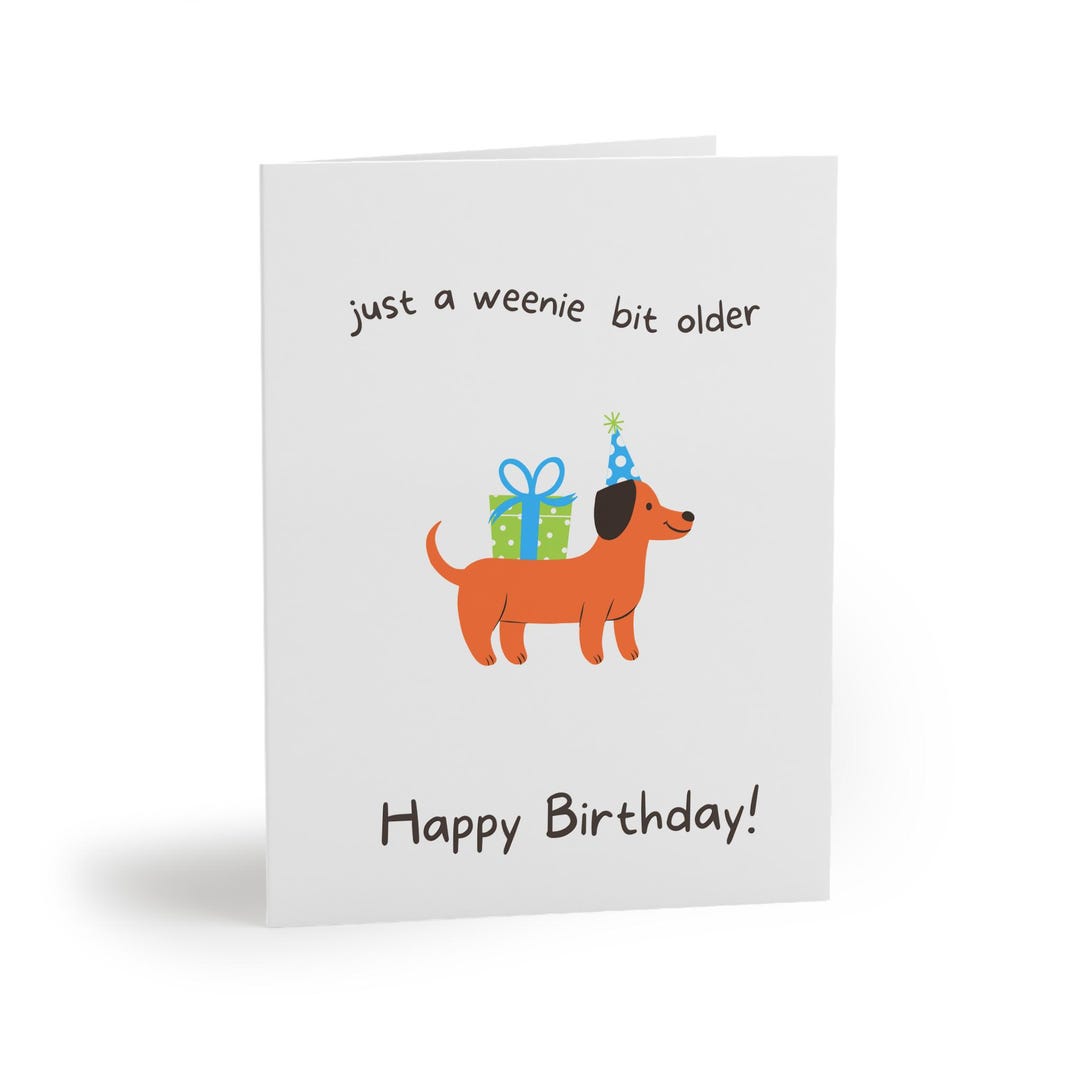 Dachshund Birthday Card | Cute Funny Dog Pun Cards - Etsy