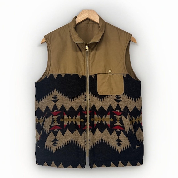 Pendleton Reversible Aztec Blanket Vest - Size Sm… - image 1