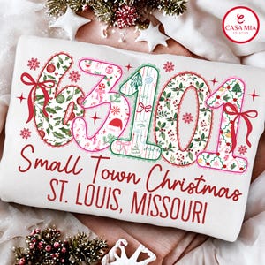 Small Town Christmas PNG, Custom City State Shirt Design