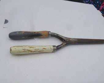 antique curling iron primitive stove heather hair (5357