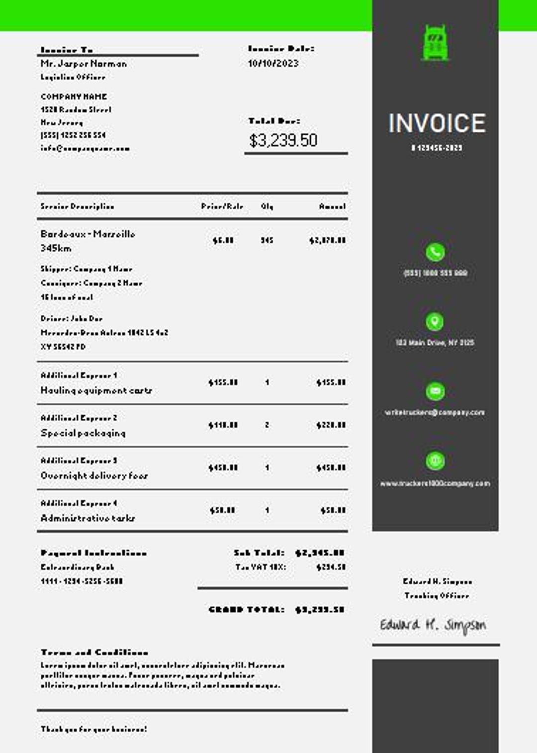 Editable Invoice Template Excel | Small Business Invoice Tracker ...