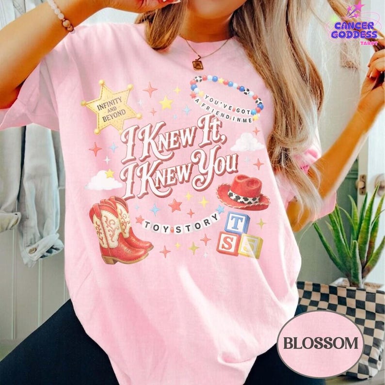 Vintage I Knew It I Knew You Shirt, Retro Cowgirl Boots Graphic Tee, Trendy Toy Story 5 Shirt, You've Got A Friend In Me Shirt image 4