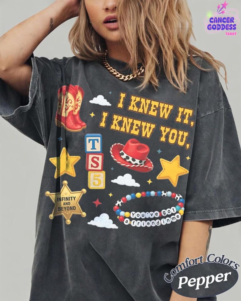 Camiseta vintage "Lo sabía, te conocía" de Comfort Colors, camiseta de amistad de Toy Story 5, Jessie Cowgirl, camiseta de botas de vaquera, Western Coquette imagen 2