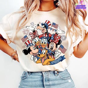 Mickey and Friends 4th July 2026 Shirt, Disney Independence Day Tee, Disneyland Family, Walt Disney World T-shirt image 1