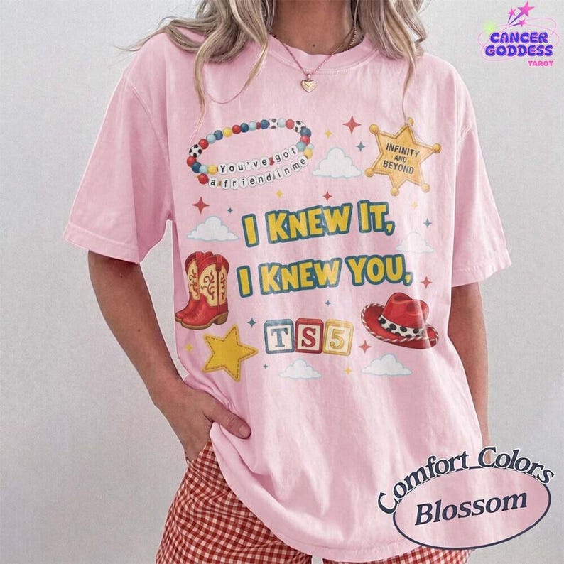 Retro Toy Story Gang I Knew It I Knew You Girly Shirt, Western Cowboy Graphic Shirt, Trendy Toy Story 5 Tee, You've Got A Friend In Me Shirt image 3