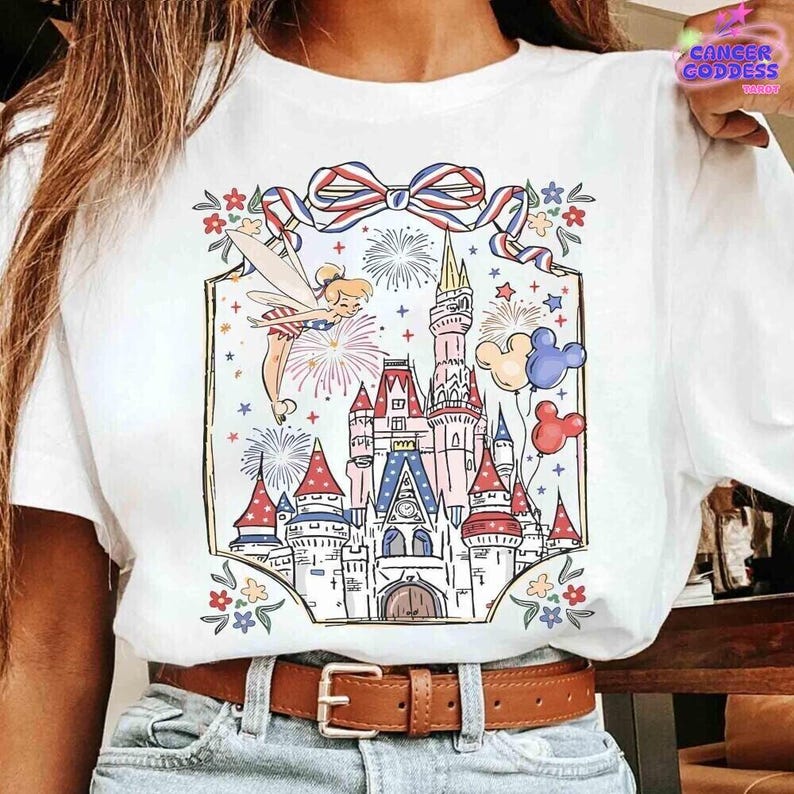 Camiseta del 250.º aniversario de Disney, camiseta retro de Disneyland conmemorativa del 250.º aniversario de Estados Unidos, Día de la Independencia, 4 de julio, patriótica para mujer imagen 4