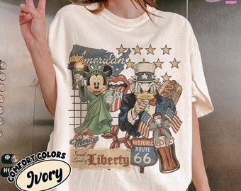 Comfort Colors Disneyland Mickey 250 Years America Shirt, America 250th Anniversary Tee, Independence Day, Patriotic Disney Graphic.