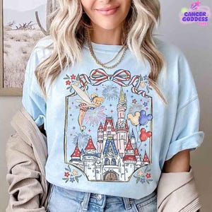 Camiseta del 250.º aniversario de Disney, camiseta retro de Disneyland conmemorativa del 250.º aniversario de Estados Unidos, Día de la Independencia, 4 de julio, patriótica para mujer imagen 3
