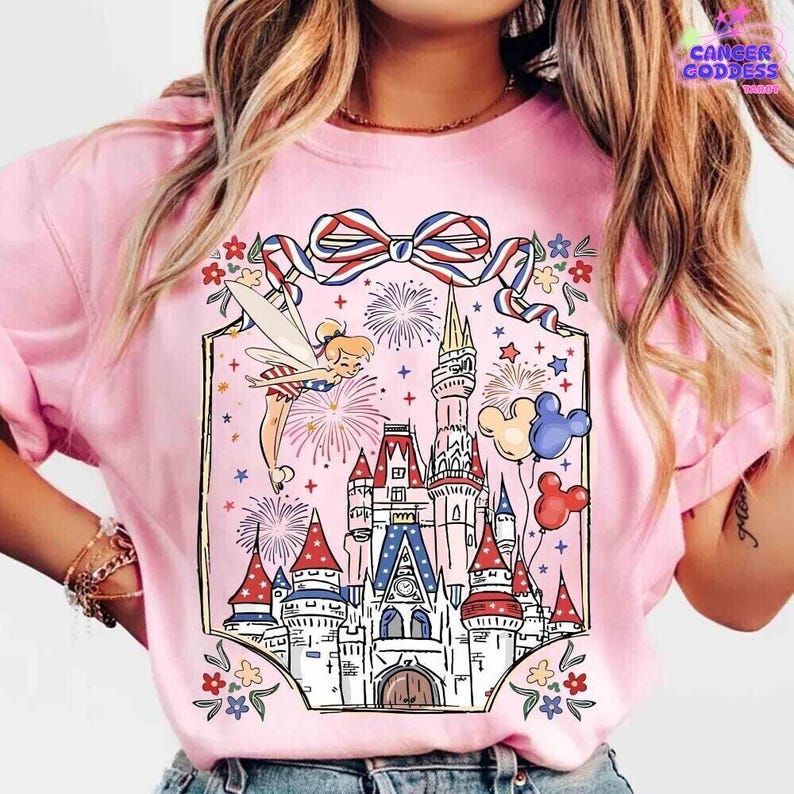 Camiseta del 250.º aniversario de Disney, camiseta retro de Disneyland conmemorativa del 250.º aniversario de Estados Unidos, Día de la Independencia, 4 de julio, patriótica para mujer imagen 2