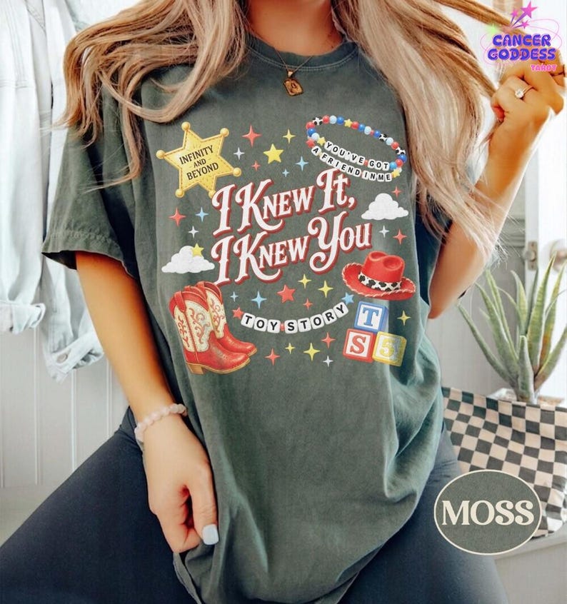 Vintage I Knew It I Knew You Shirt, Retro Cowgirl Boots Graphic Tee, Trendy Toy Story 5 Shirt, You've Got A Friend In Me Shirt image 5