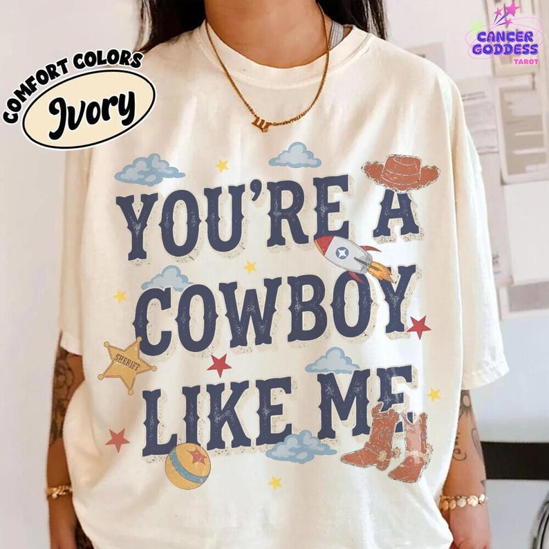 Vintage Tay Story Shirt, You're A Cowboy Like Me Shirt, Toy Story 5 Shirt, WDW Disneyland Family Vacation Trip Tee, Pixar Fest Shirt image 1