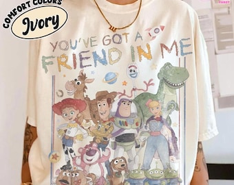Comfort Colors Retro Toy Story 1995 Shirt, Woody Buzz Pixar Fest, You've Got A Friend In Me Shirt, WDW Disneyland Family Trip Shirt 2026