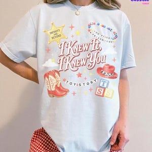 Vintage I Knew It I Knew You Shirt, Retro Cowgirl Boots Graphic Tee, Trendy Toy Story 5 Shirt, You've Got A Friend In Me Shirt image 1