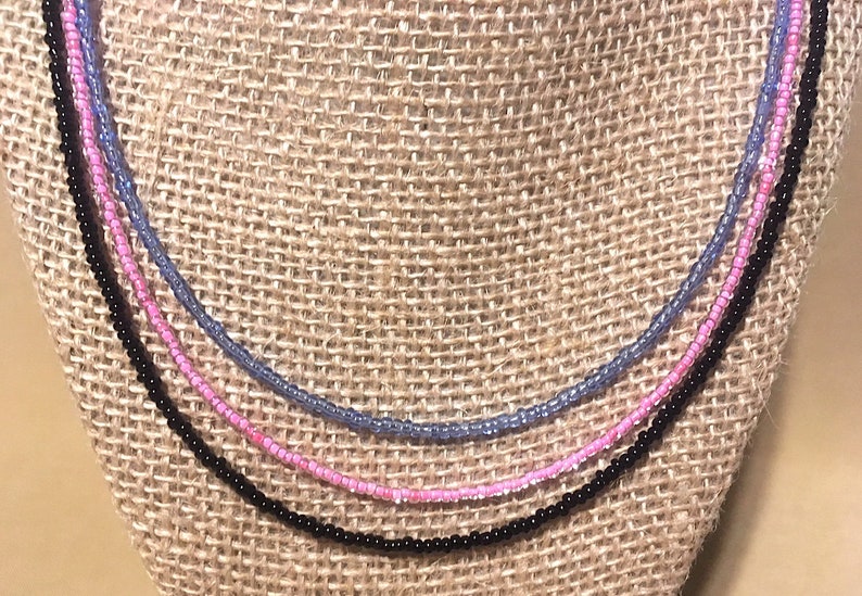 SALE Seed Bead Necklace Beach Jewelry Retro Hippie Costume Music Festival Surfer Girl Bohemian Matching Necklaces Teen Adult BFF Gift