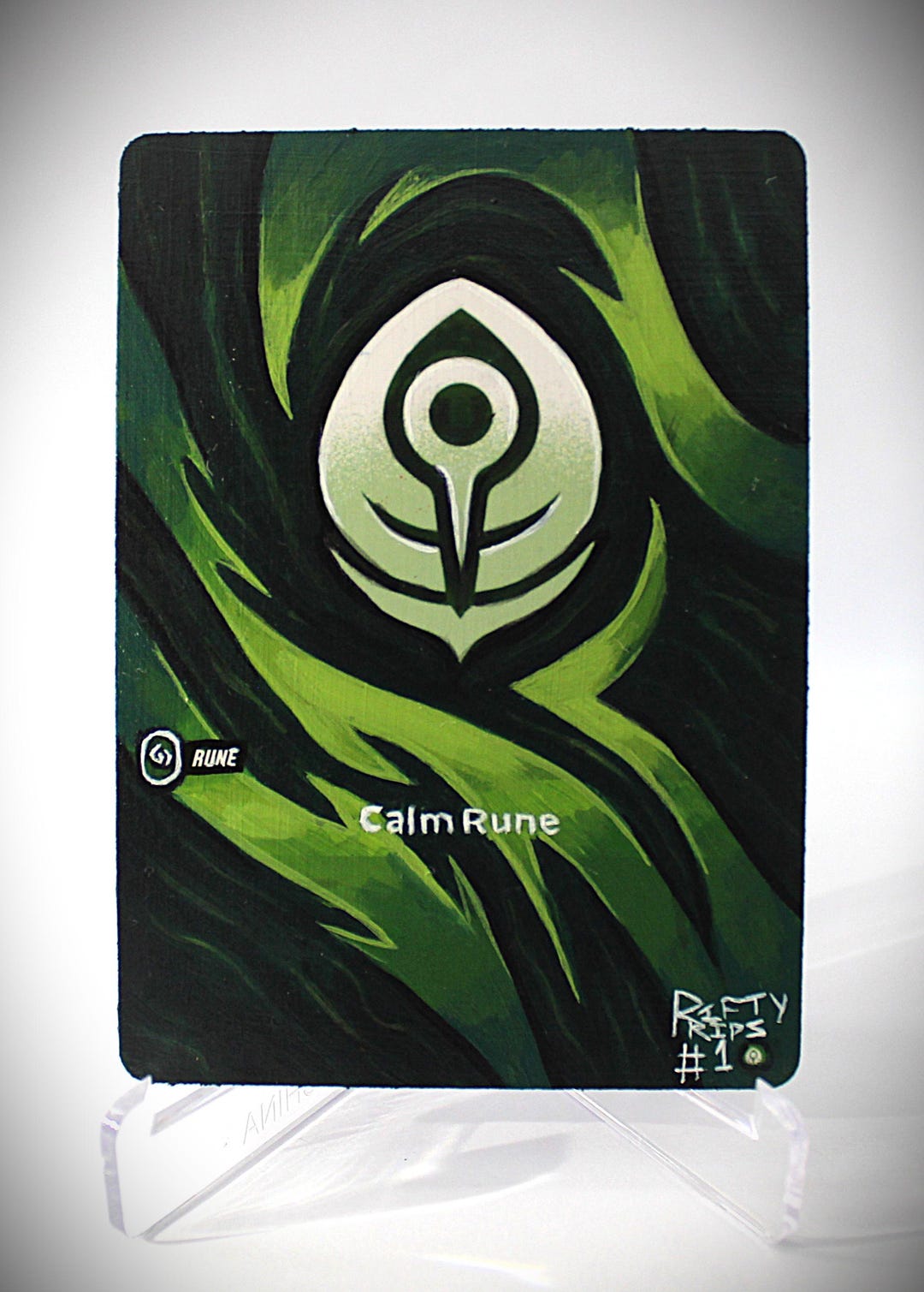 Buy Hand-painted Riftbound Card Full Art [calm Rune #1] Online in India ...