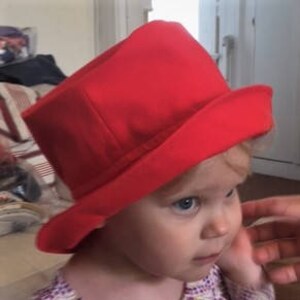 red toddler sun hat