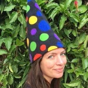 GNOME HAT POLKA Dot Fleece Adult and Child Sizes