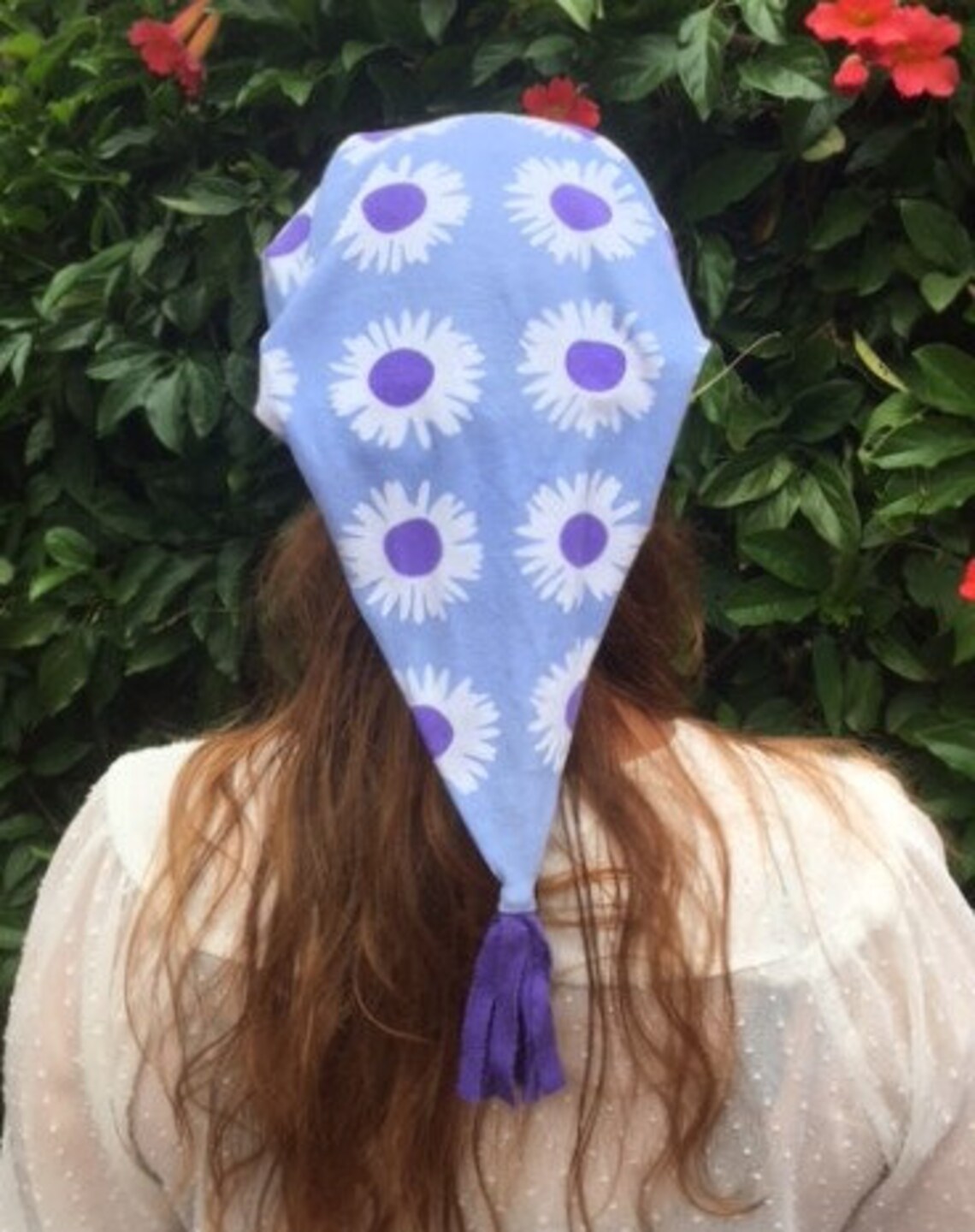 LAVENDER FLORAL SCROOGE Hat Night Cap Sleeping Hat Cotton Knit Etsy