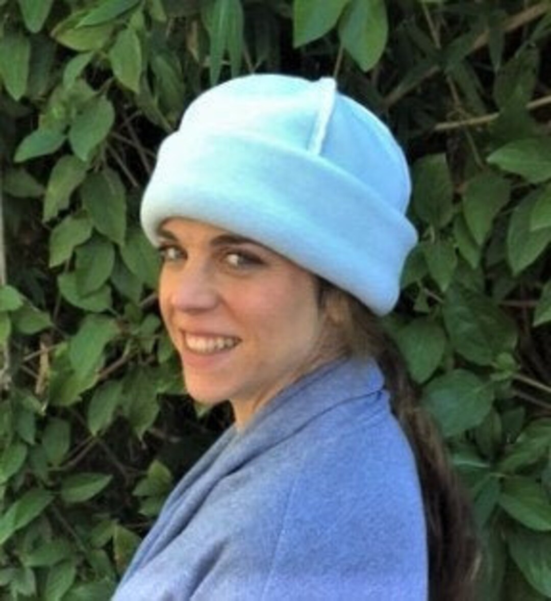 ICE BLUE BEANIE Skull Cap Fleece Lined Adult and Child Sizes  display picture 3