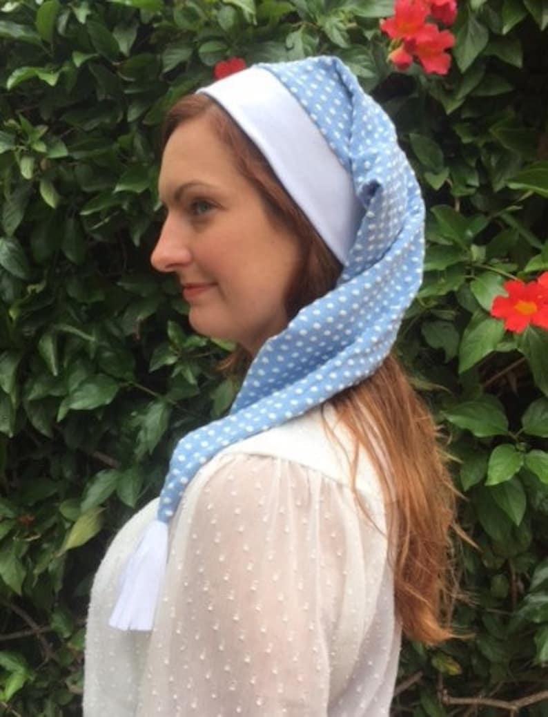 COTTON NIGHT CAP Sleeping Hat Polka Dot Adult and Child Sizes Etsy
