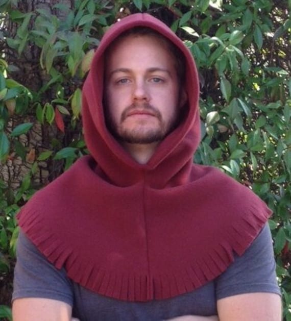 MEDIEVAL HOOD ARCHER Ranger Knight Monk with Mantle Adult and Child Size Fleece