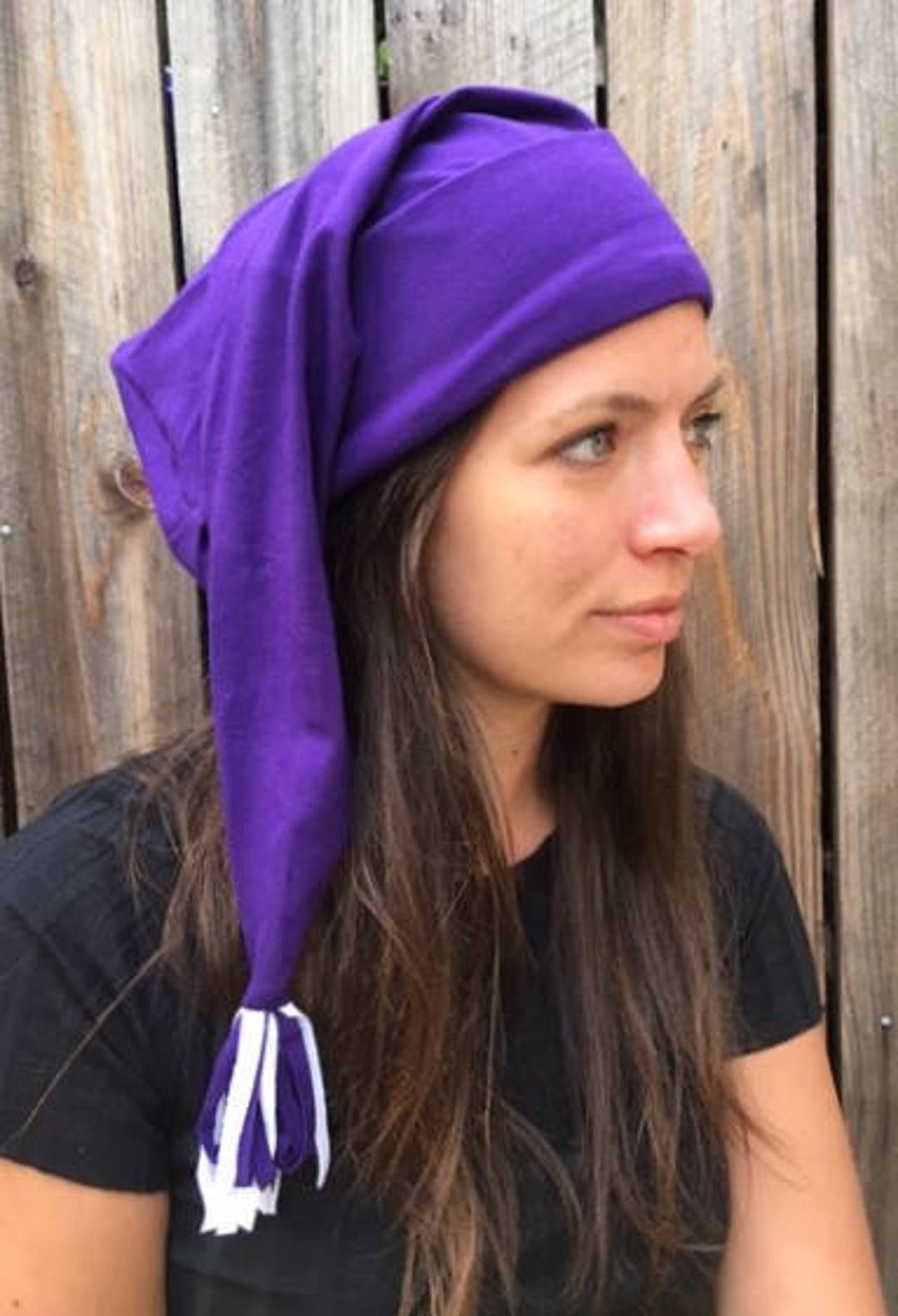 STOCKING CAP Night Cap Sleeping Hat Cotton Purple Adult Medium Etsy