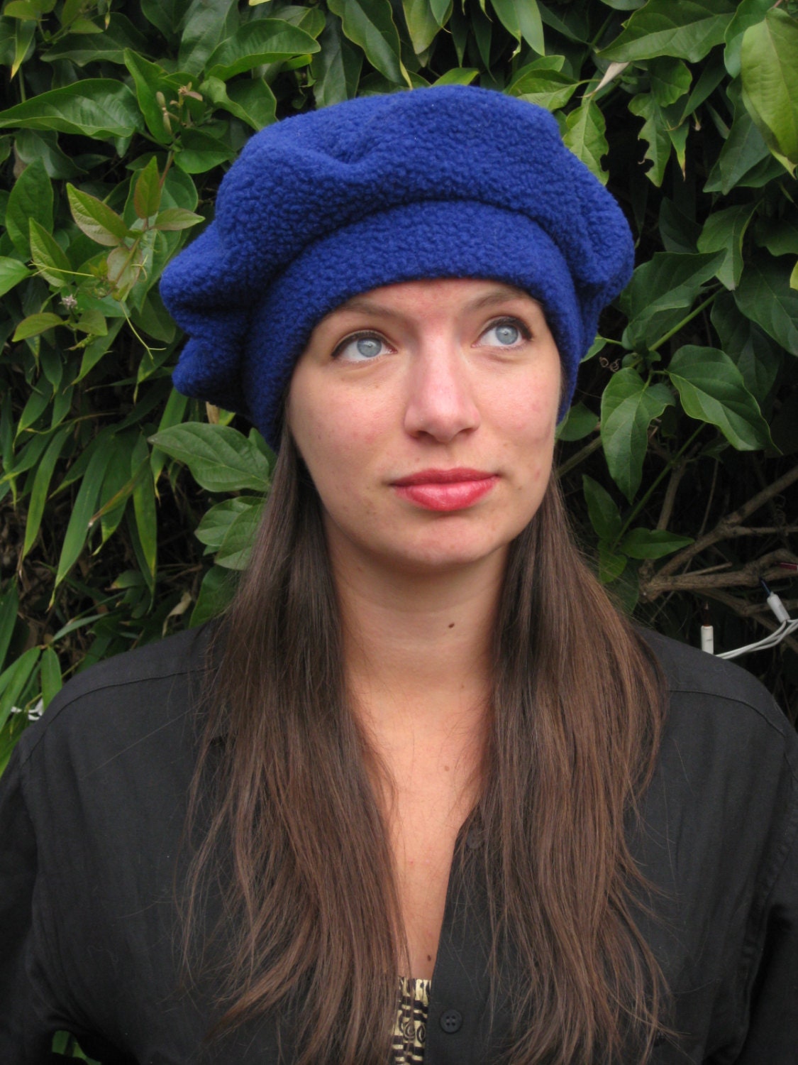BERET FLEECE HAT Soft Nubby Berber Knit Cobalt Blue Medium - Etsy