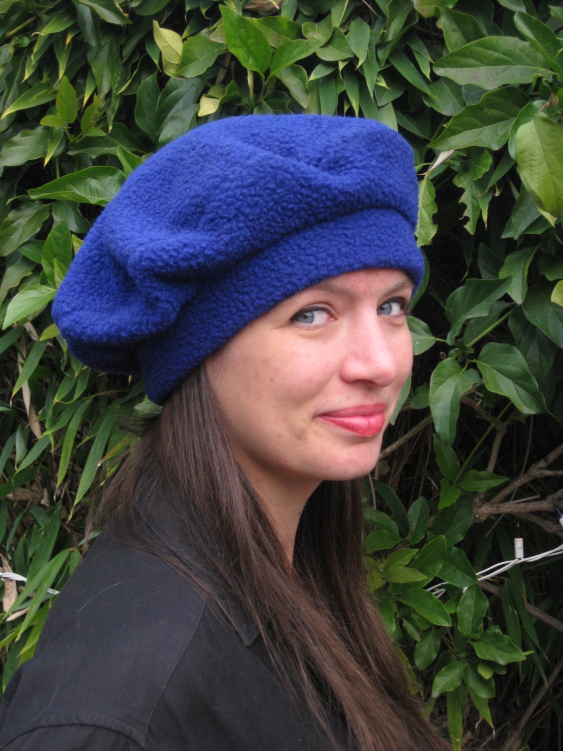 BERET FLEECE HAT Soft Nubby Berber Knit Cobalt Blue Medium - Etsy